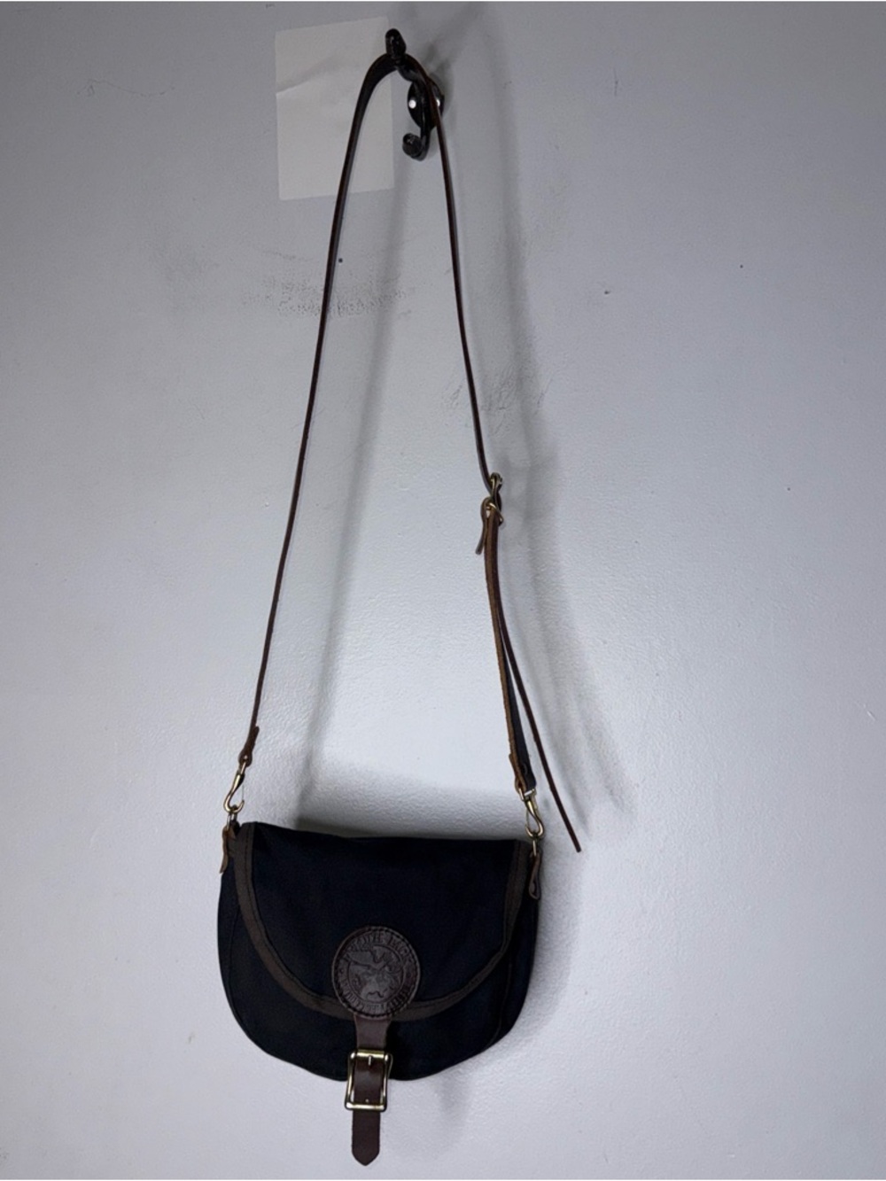 Duluth Pack Small Black Canvas Crossbody Bag Purse